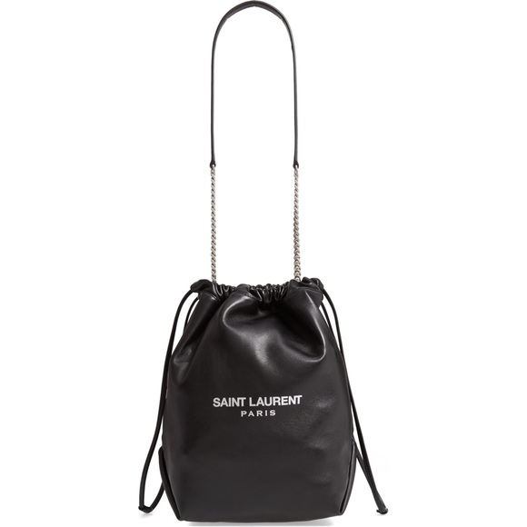 Saint Laurent Handbags - Saint Laurent Teddy Leather Bucket Bag